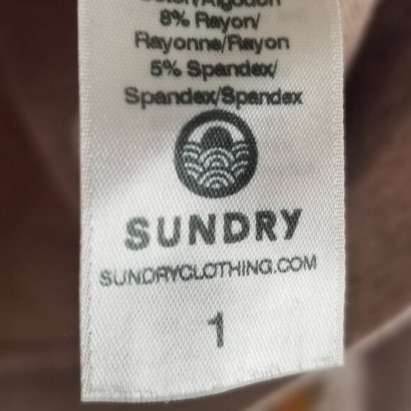 Sundry Anthropologie Pink Long Sleeve Star Print Relaxed Fit Pullover Top - Picture 5 of 9